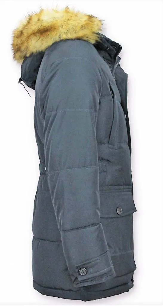 Men's Winter Jackets With Hood Blue |