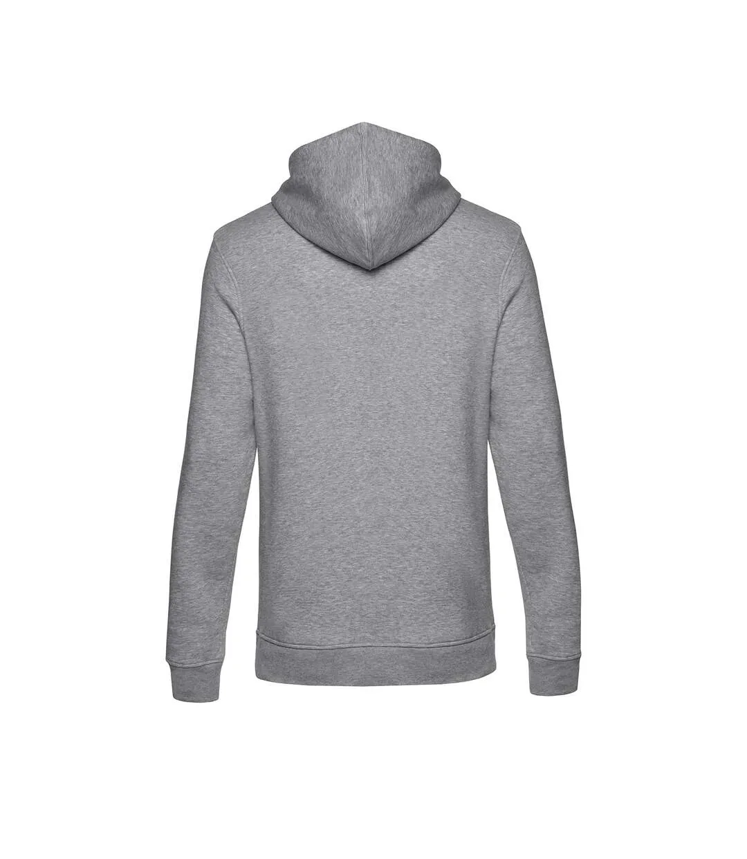 Mens organic hoodie heather grey B&C