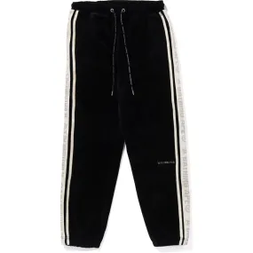 METAL LOGO PIN VELOUR PANTS MENS