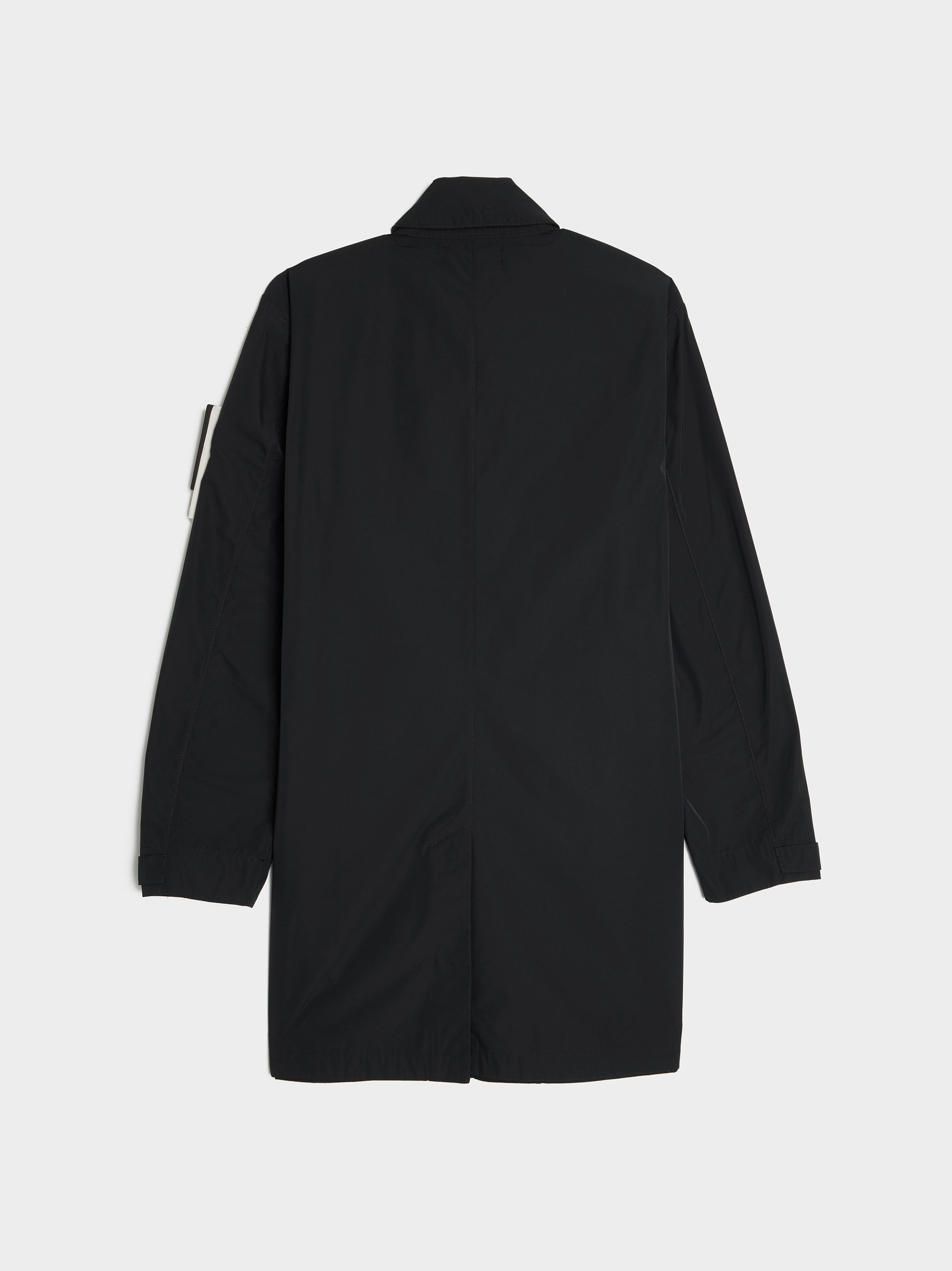 Micro Twill Trench Coat, Black