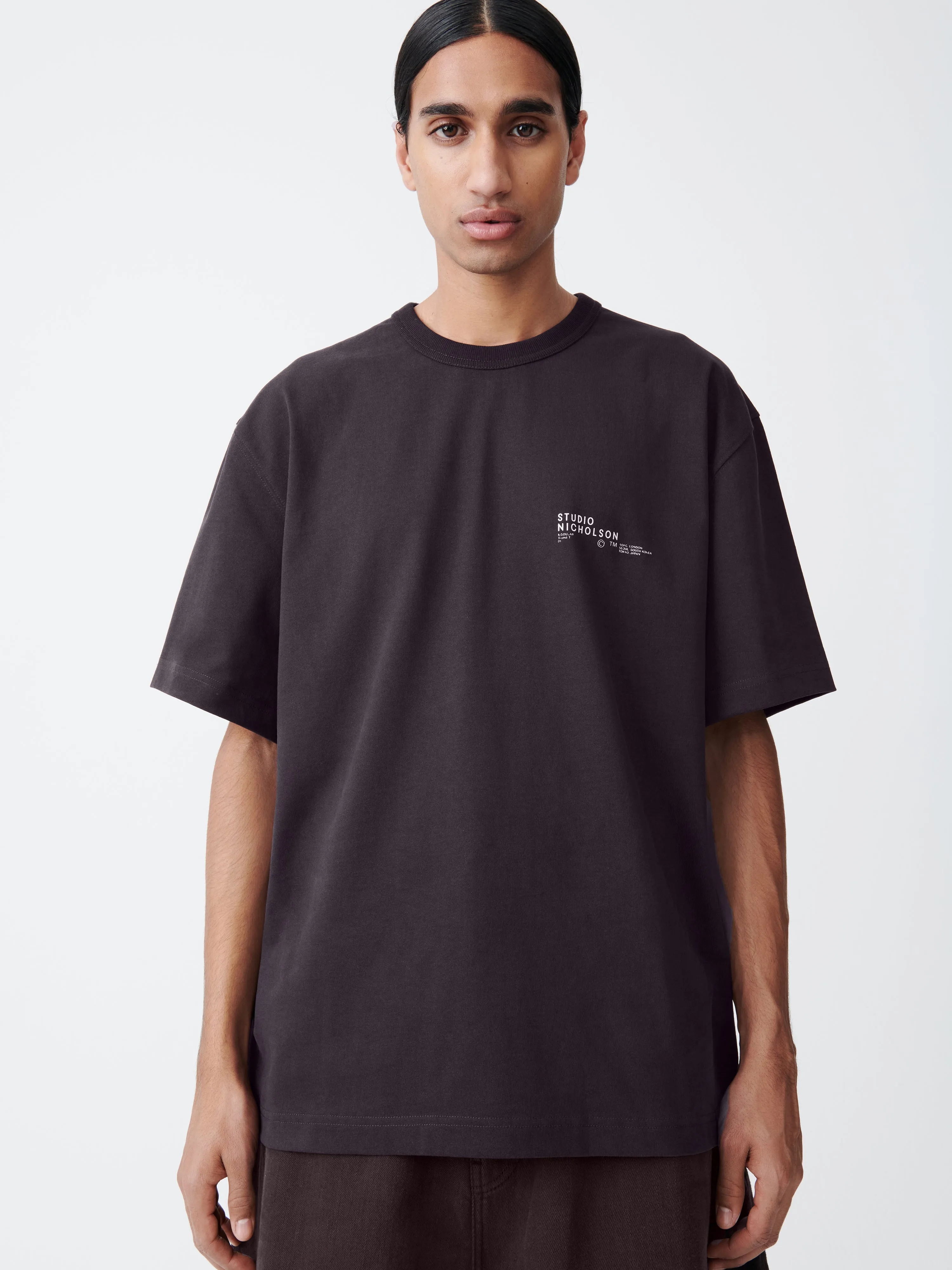 Module T-Shirt in Black Grape