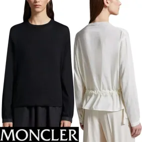 MONCLER  |Street Style Plain V-neck & Crew neck