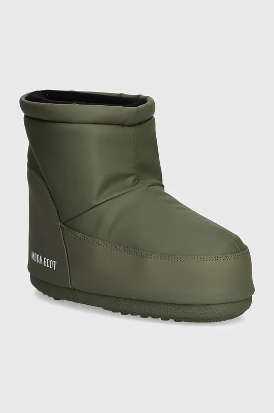 Moon Boot snow boots MB ICON LOW NOLACE RUBBER green color 80D1409410 M006