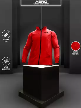 Neon Red Jacket Gymx Windcheater- Sale