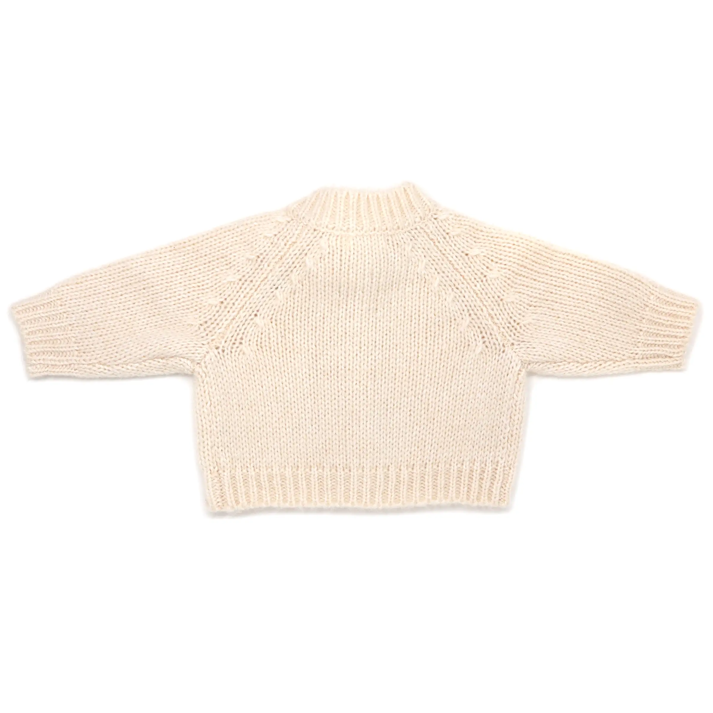 oh baby! Scandi Bow Knit Cardigan - Heather Cream