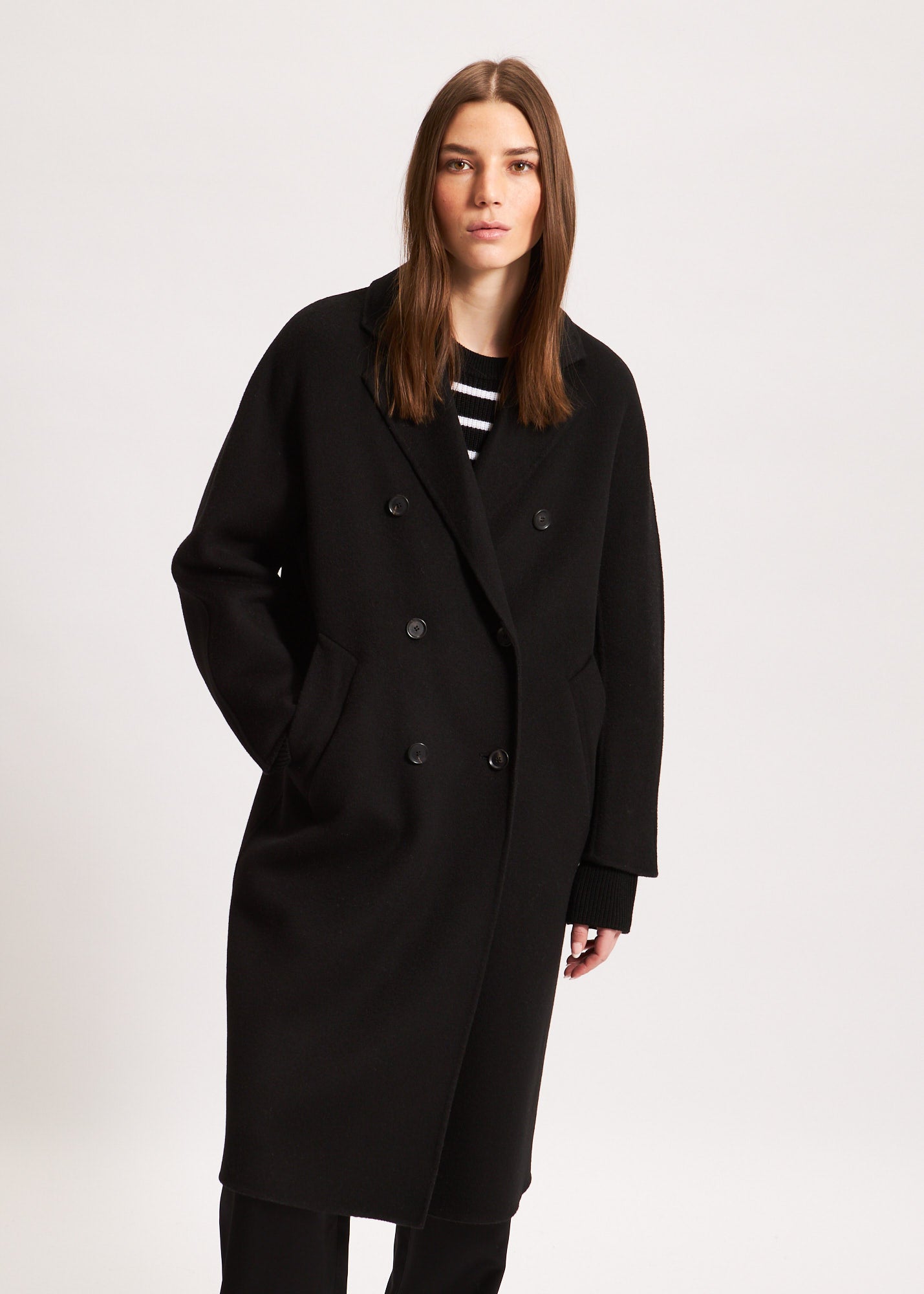 OVERSIZED DOUBLE BREASTED WOOL COAT