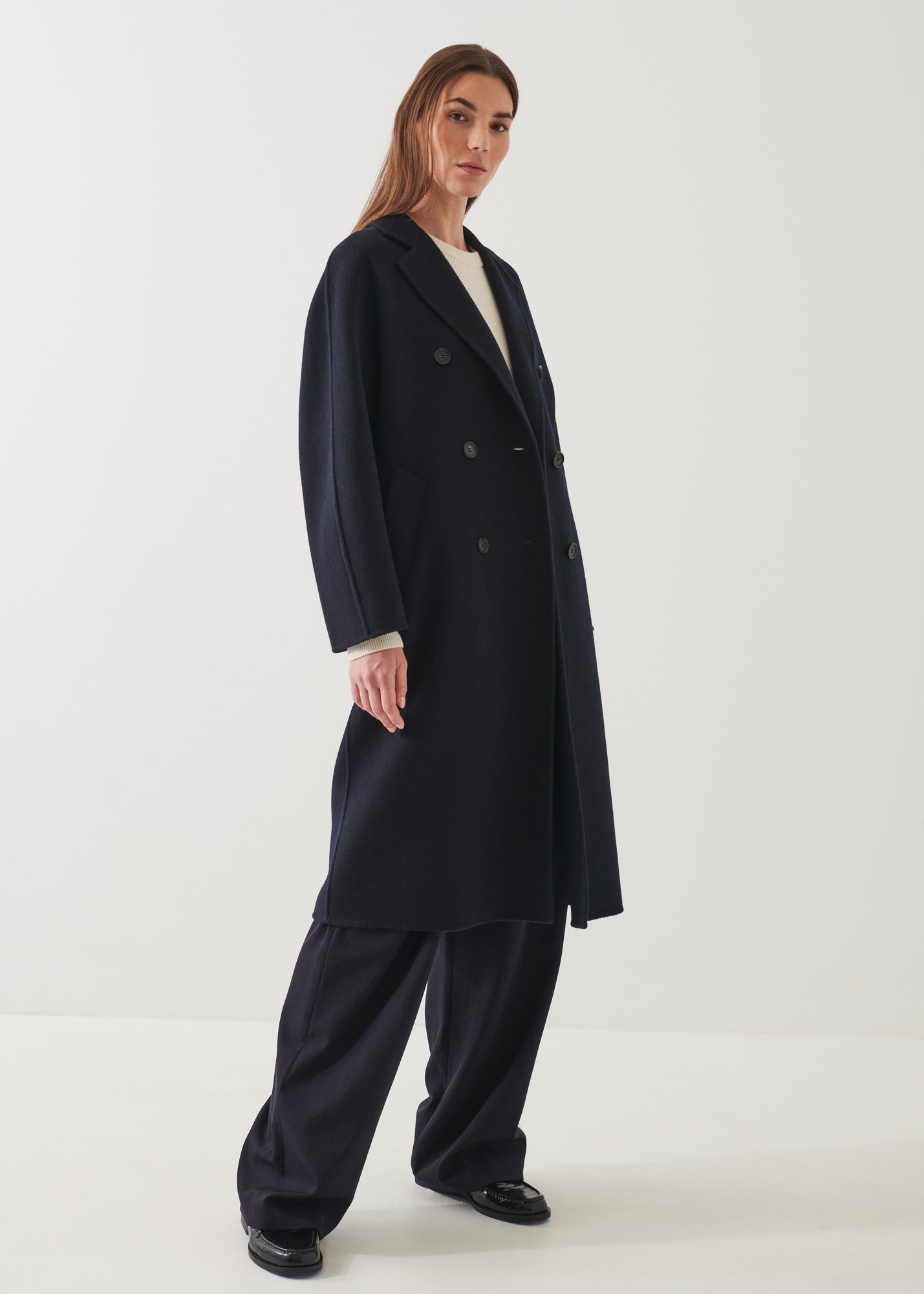 OVERSIZED DOUBLE BREASTED WOOL COAT