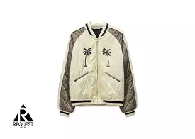 Palm Angels Upsidedown Palm Sukajan Jacket Brown Butter