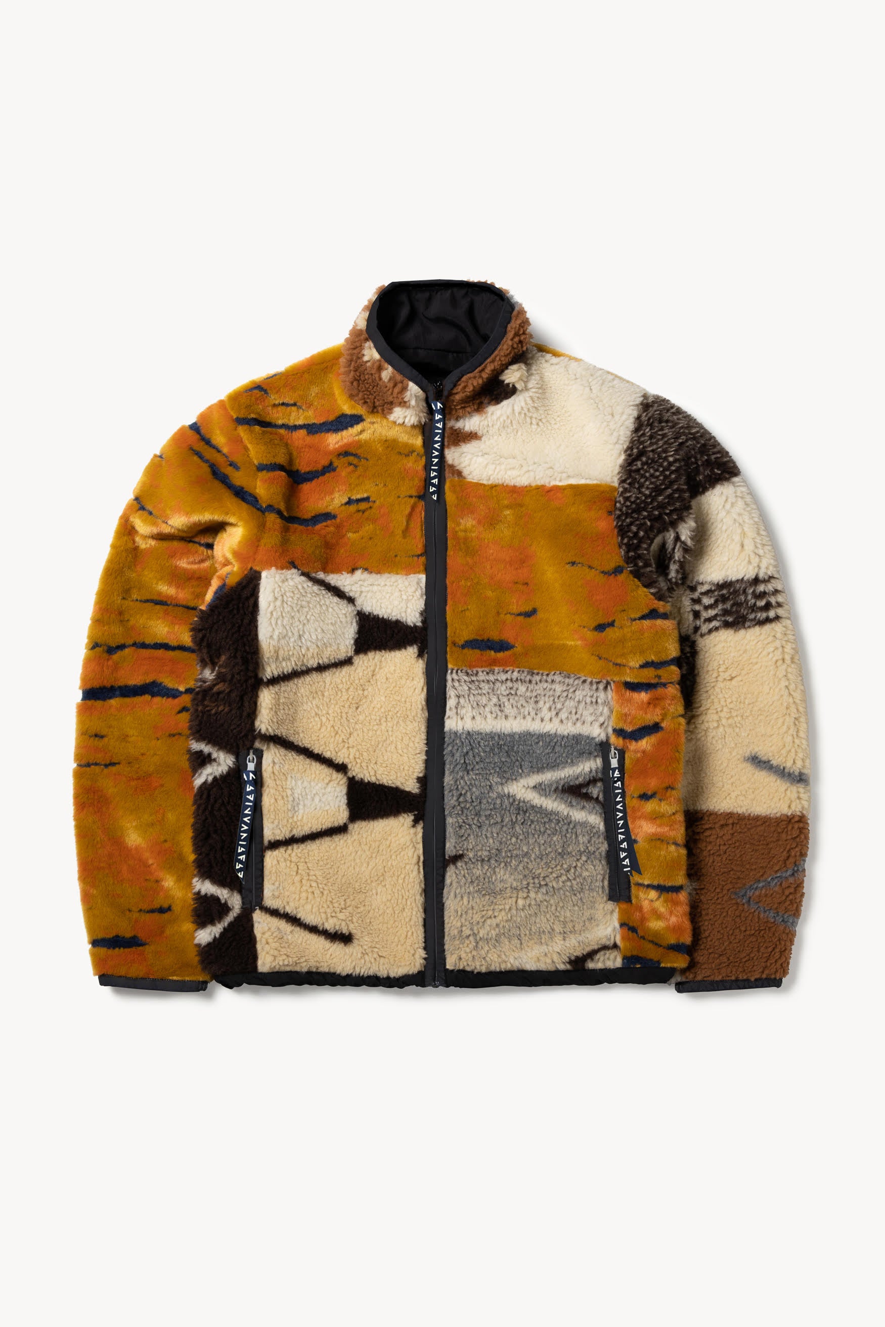 Patchwork Reversible Zip Through Fleece