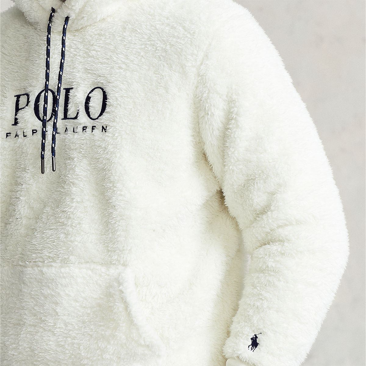 Polo Ralph Lauren - Sherpa Fleece Hoodie in Cream