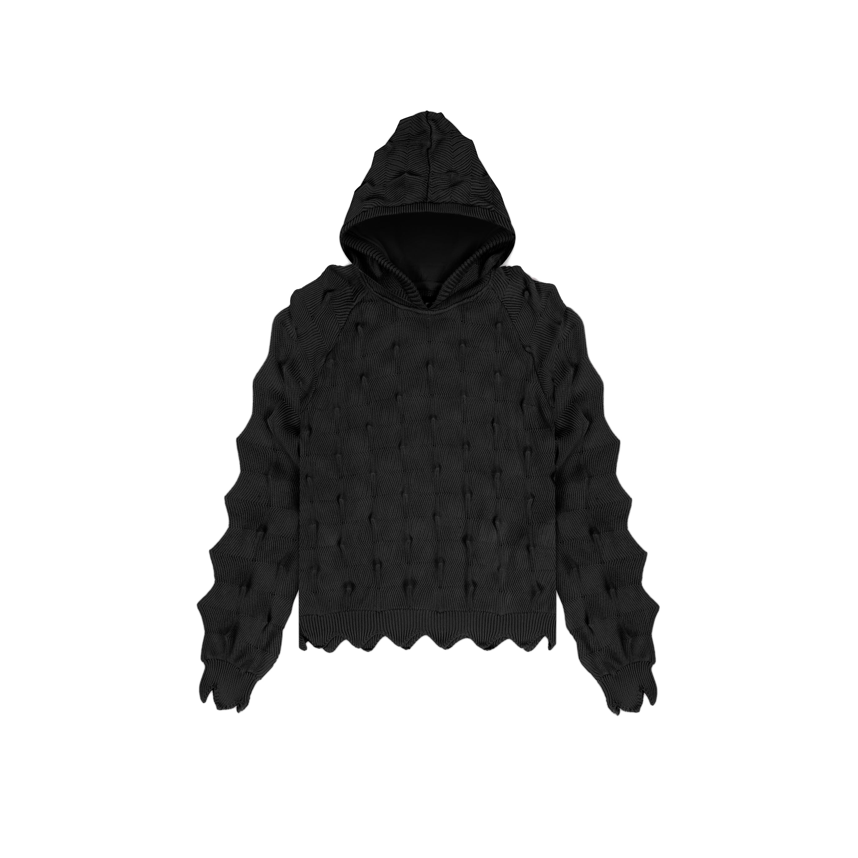 PUNK SPIKE HOODIE (BLACK)