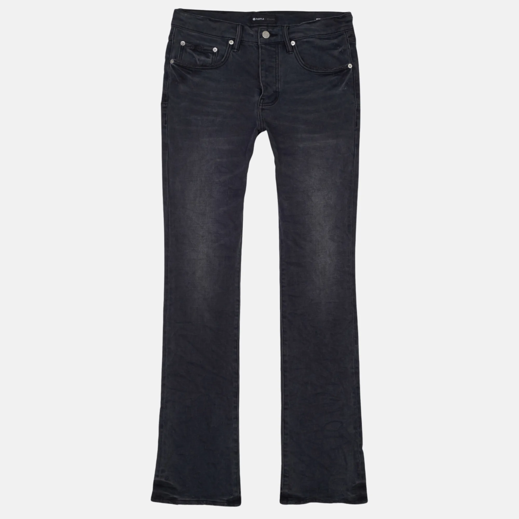 Purple Brand Washed Dark Gray Bootcut Jeans