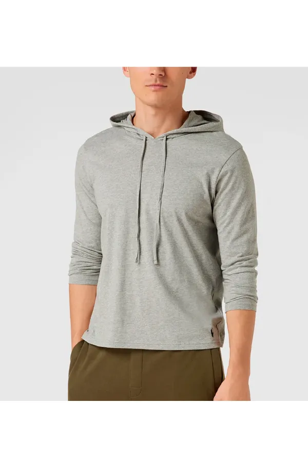 Ralph Lauren Lightweight Cotton Hoodie Grey