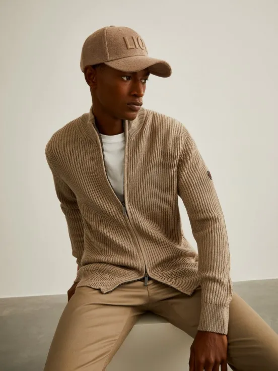 ribbed knit jacket