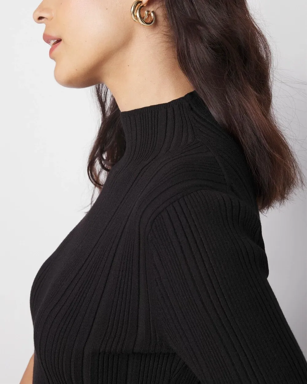 Ribbed Mockneck Sweater