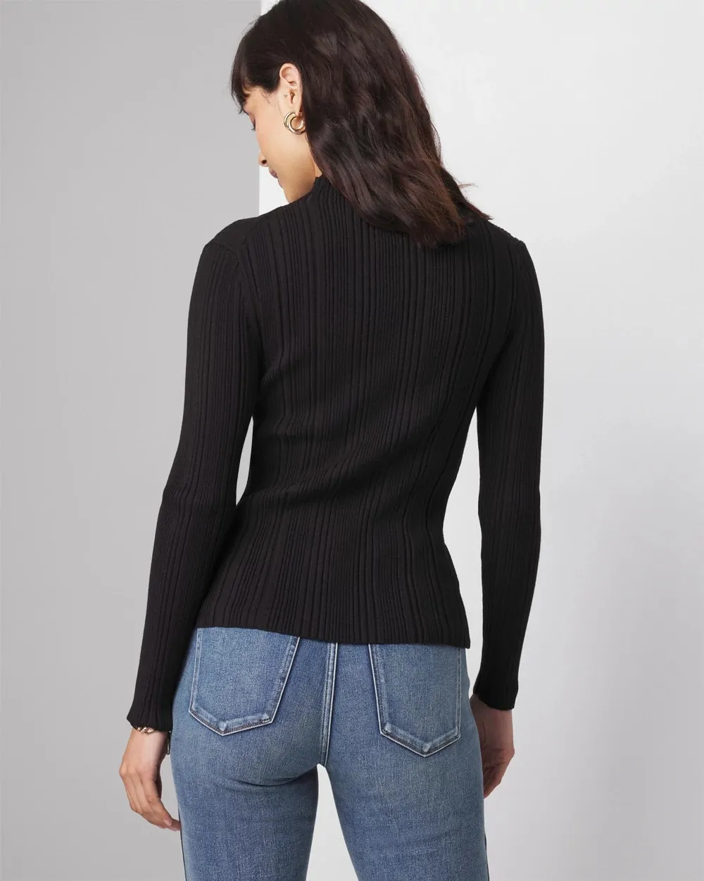 Ribbed Mockneck Sweater