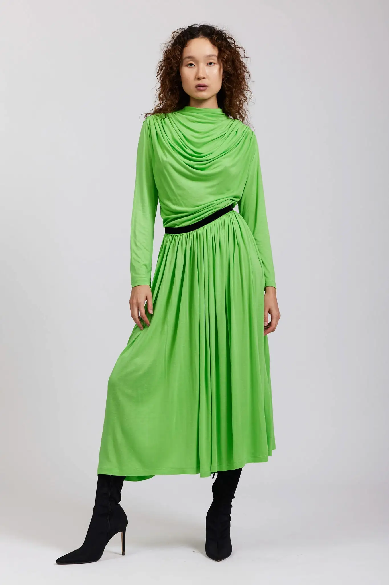 River Dress in Lime