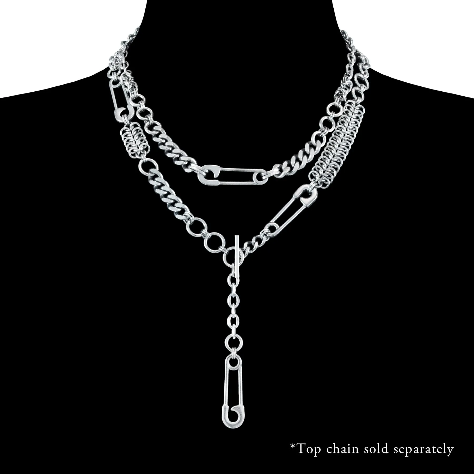 ROGUE Asymmetrical Safety Pin Lariat