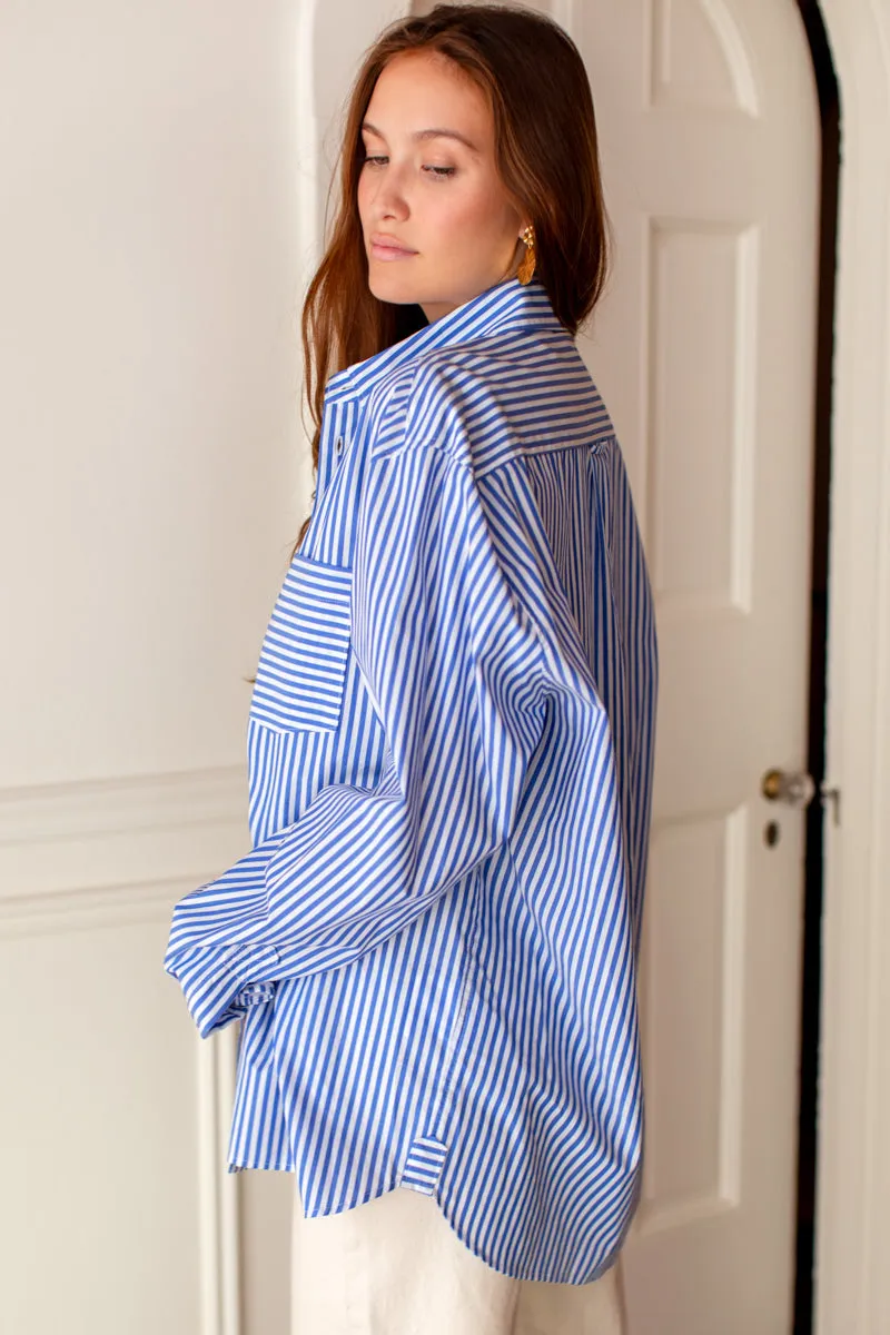 RYAN SHIRT - Bright Blue Stripe