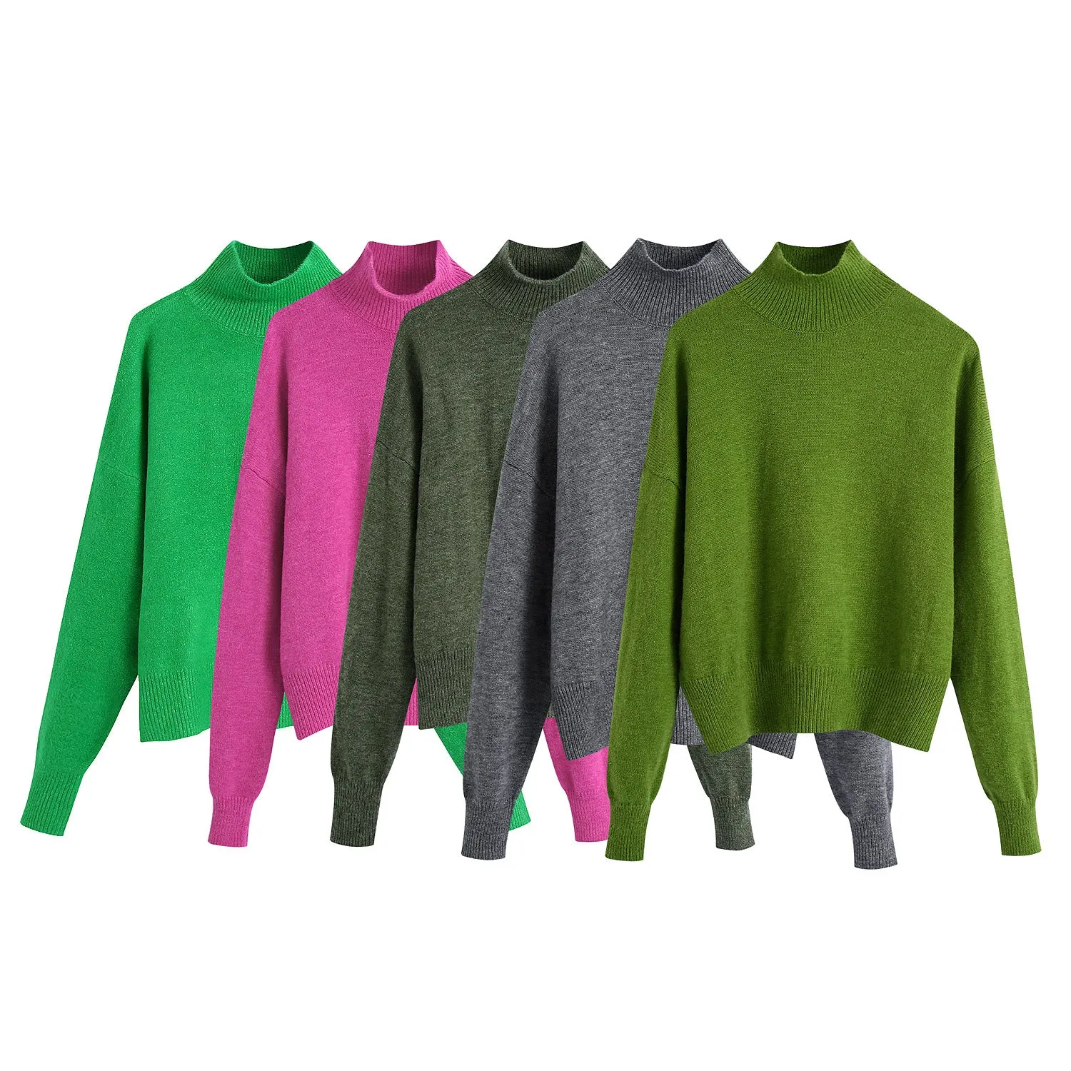 Solid Color Loose Pullover Sweater