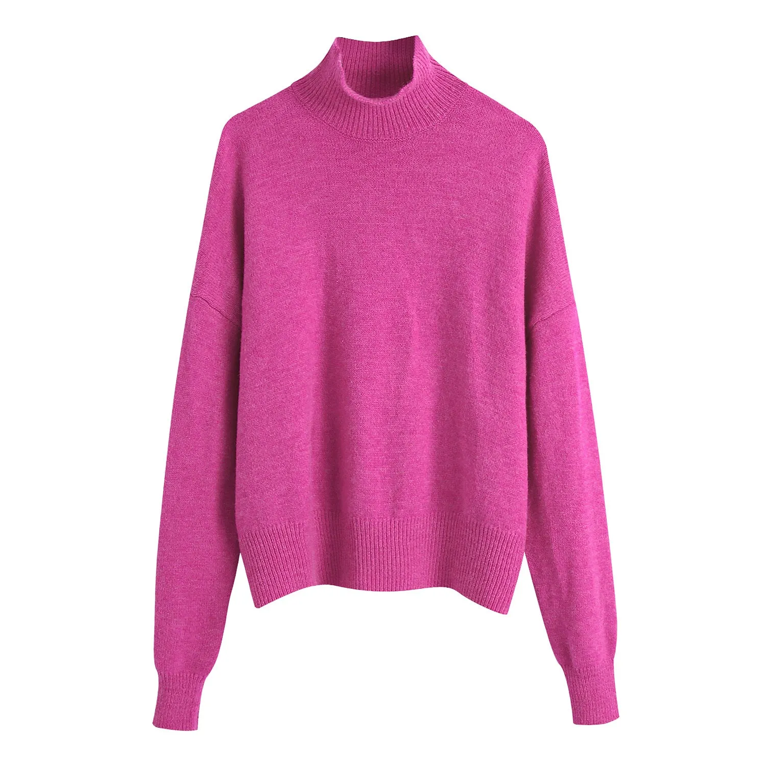 Solid Color Loose Pullover Sweater