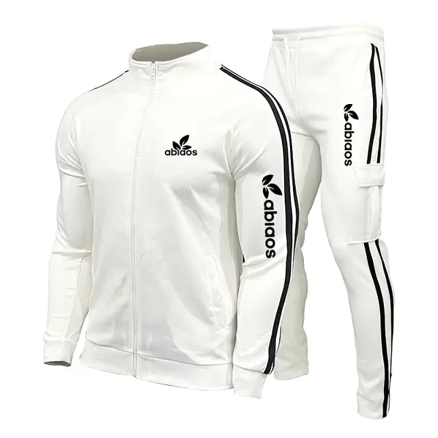 Sports Pants Suit Striped Running Gym Basketball Jogging 2-Piece Set