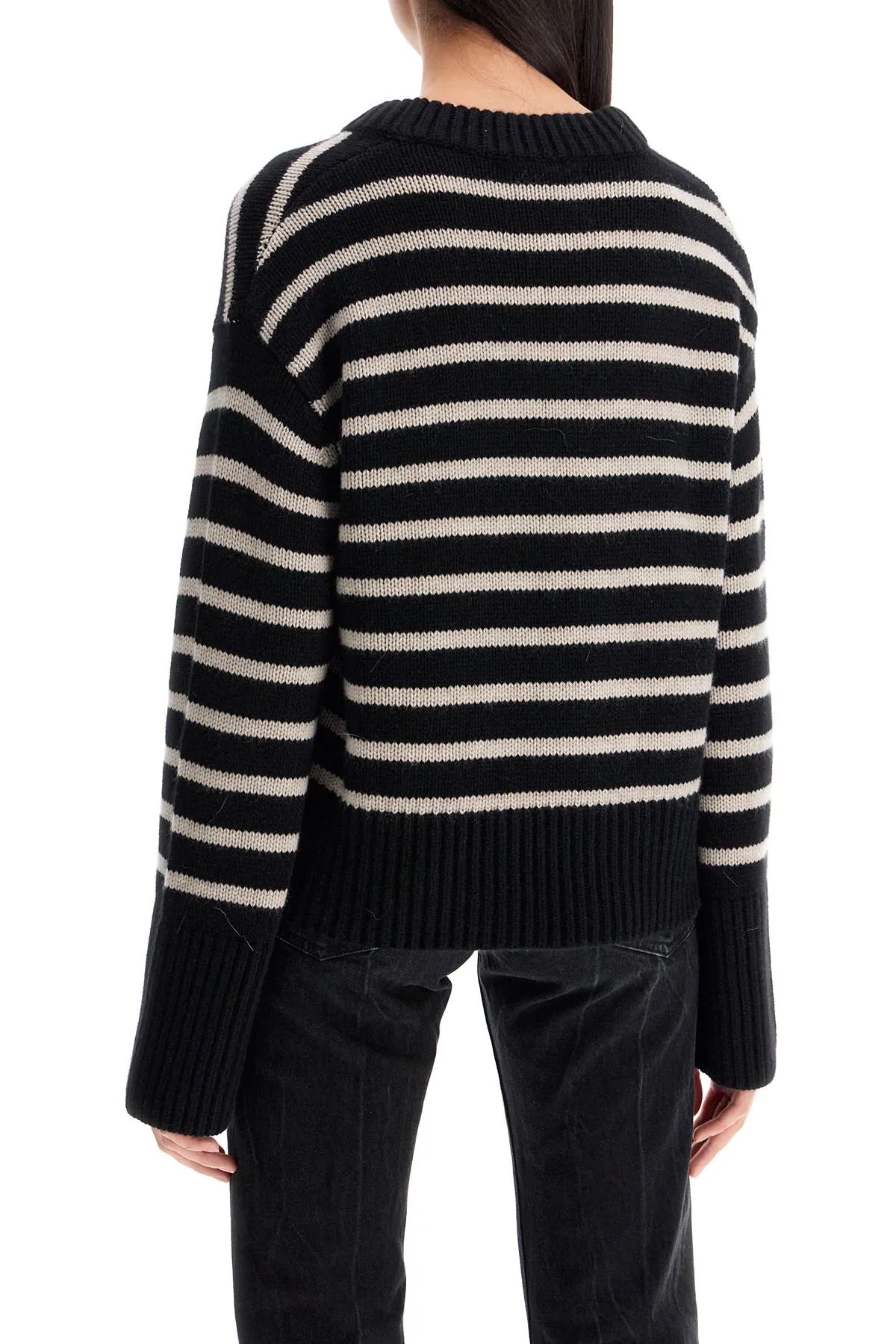 striped cashmere sony pullover sweater