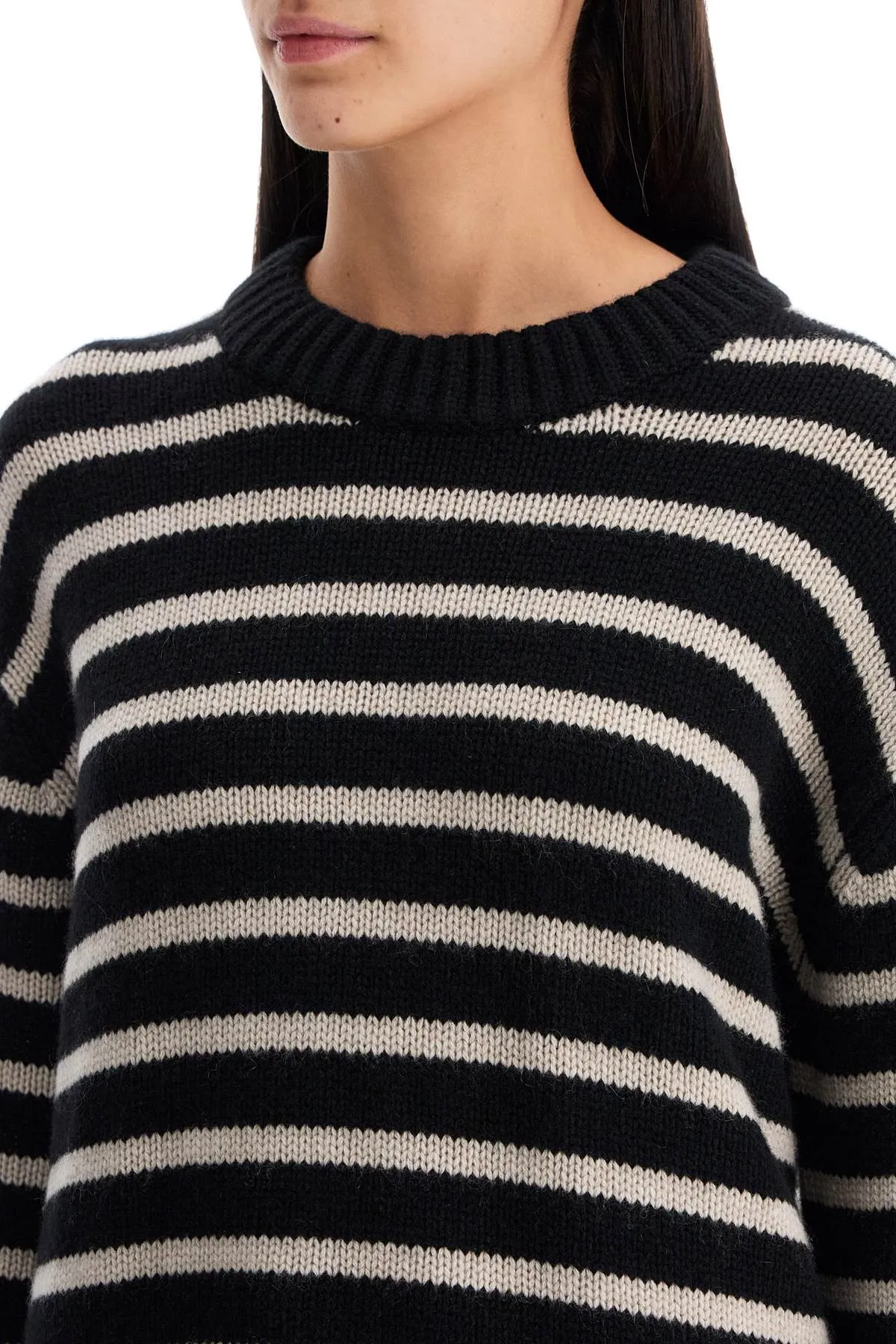 striped cashmere sony pullover sweater