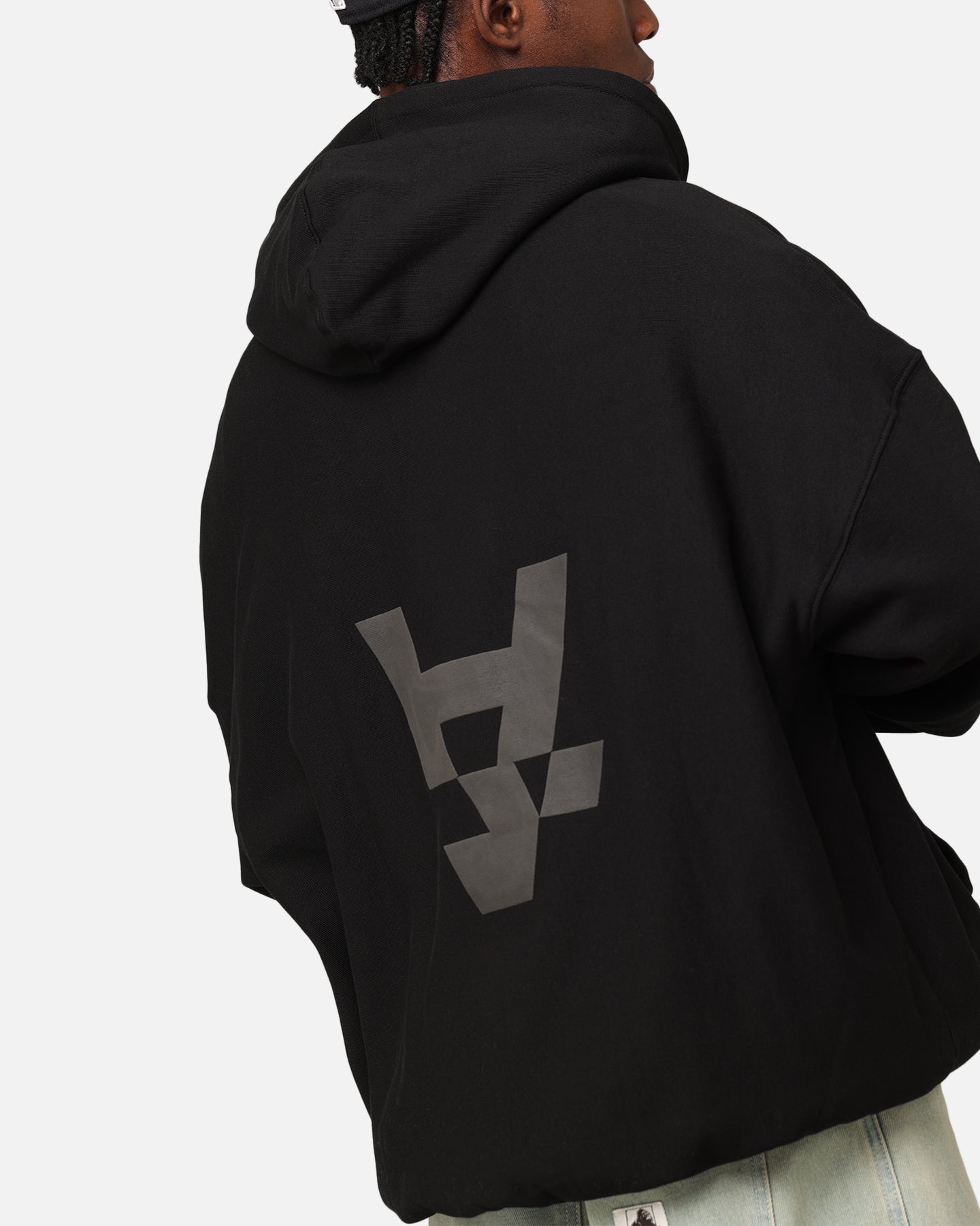 The Anti Order Anti Logo Boxy Hoodie Black