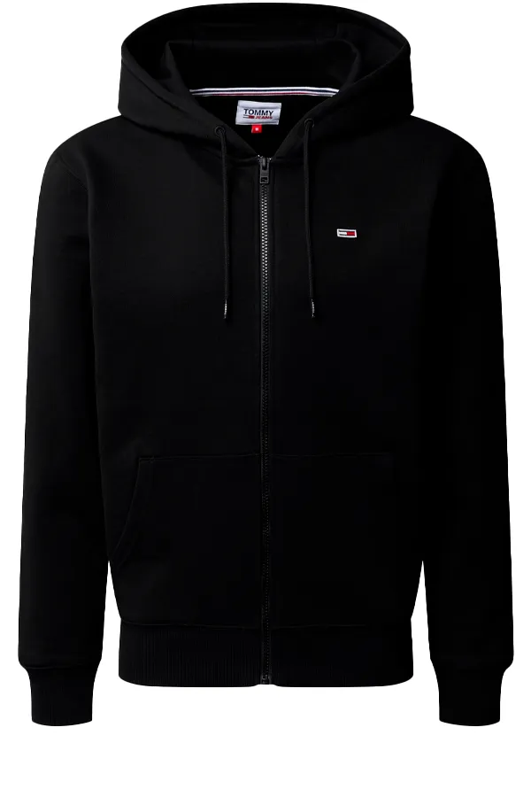 Tommy Hilfiger Zip Logo Hoodie Black