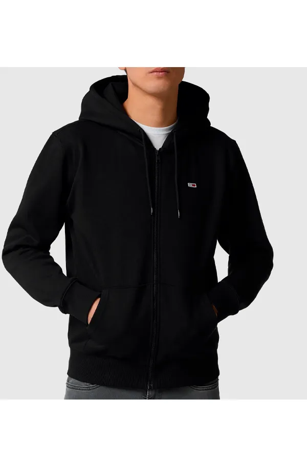 Tommy Hilfiger Zip Logo Hoodie Black