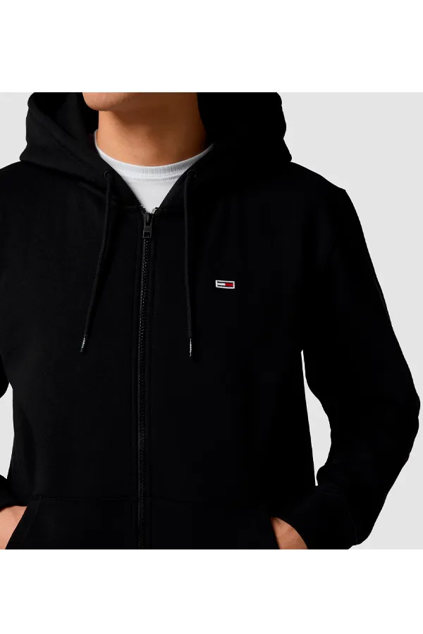 Tommy Hilfiger Zip Logo Hoodie Black