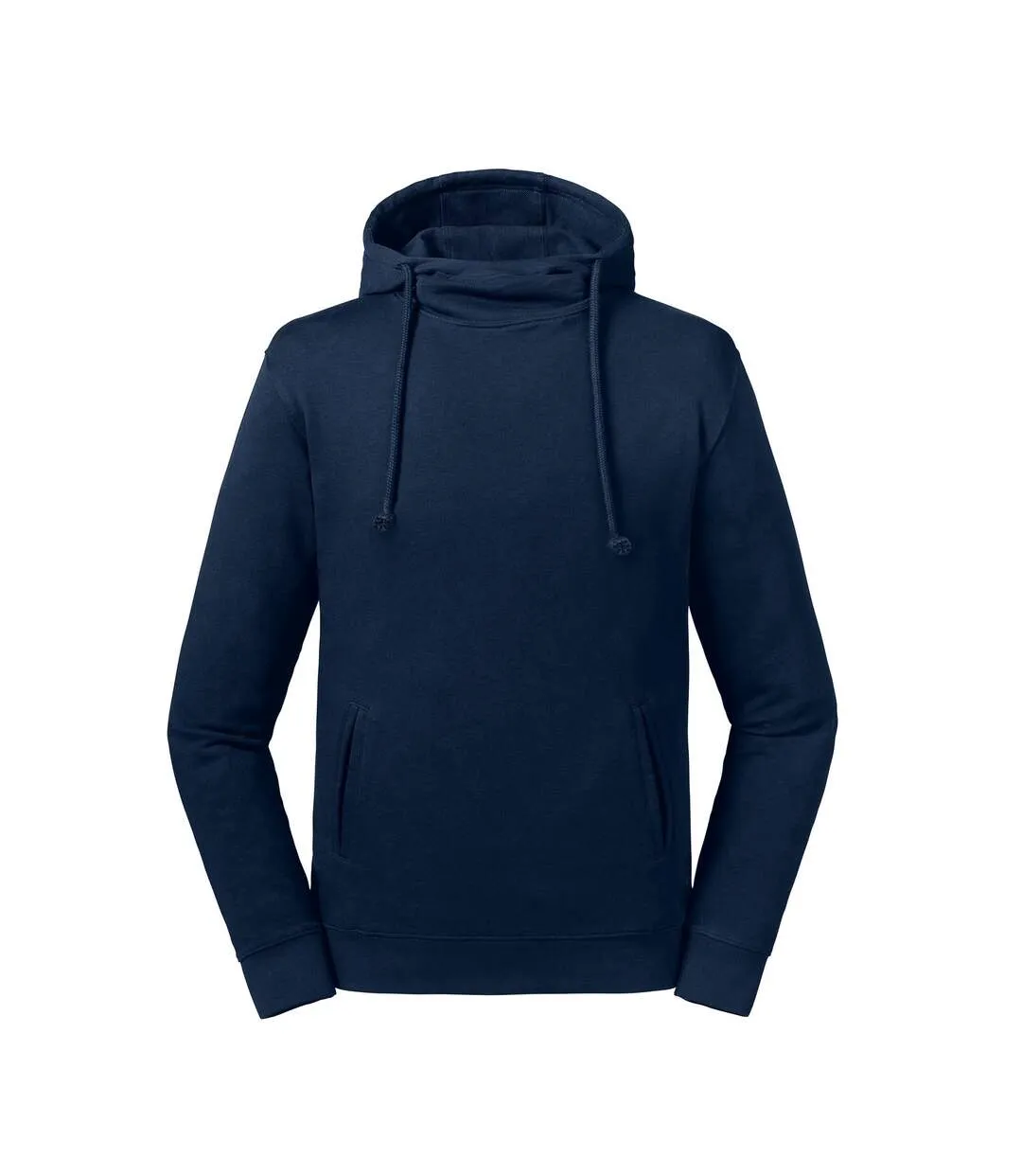 Unisex adult organic hoodie french navy Russell