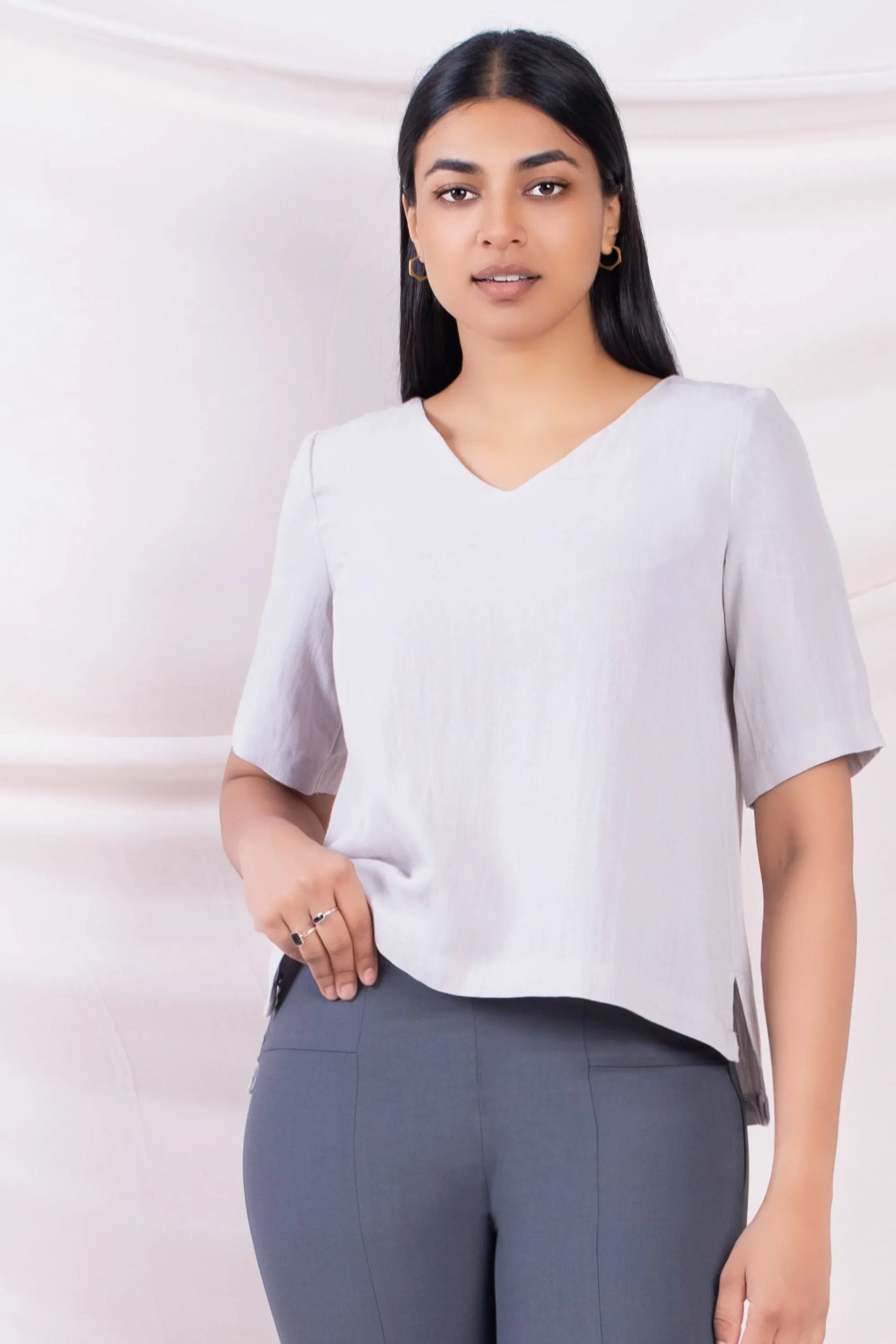 V Neck Relaxed Top