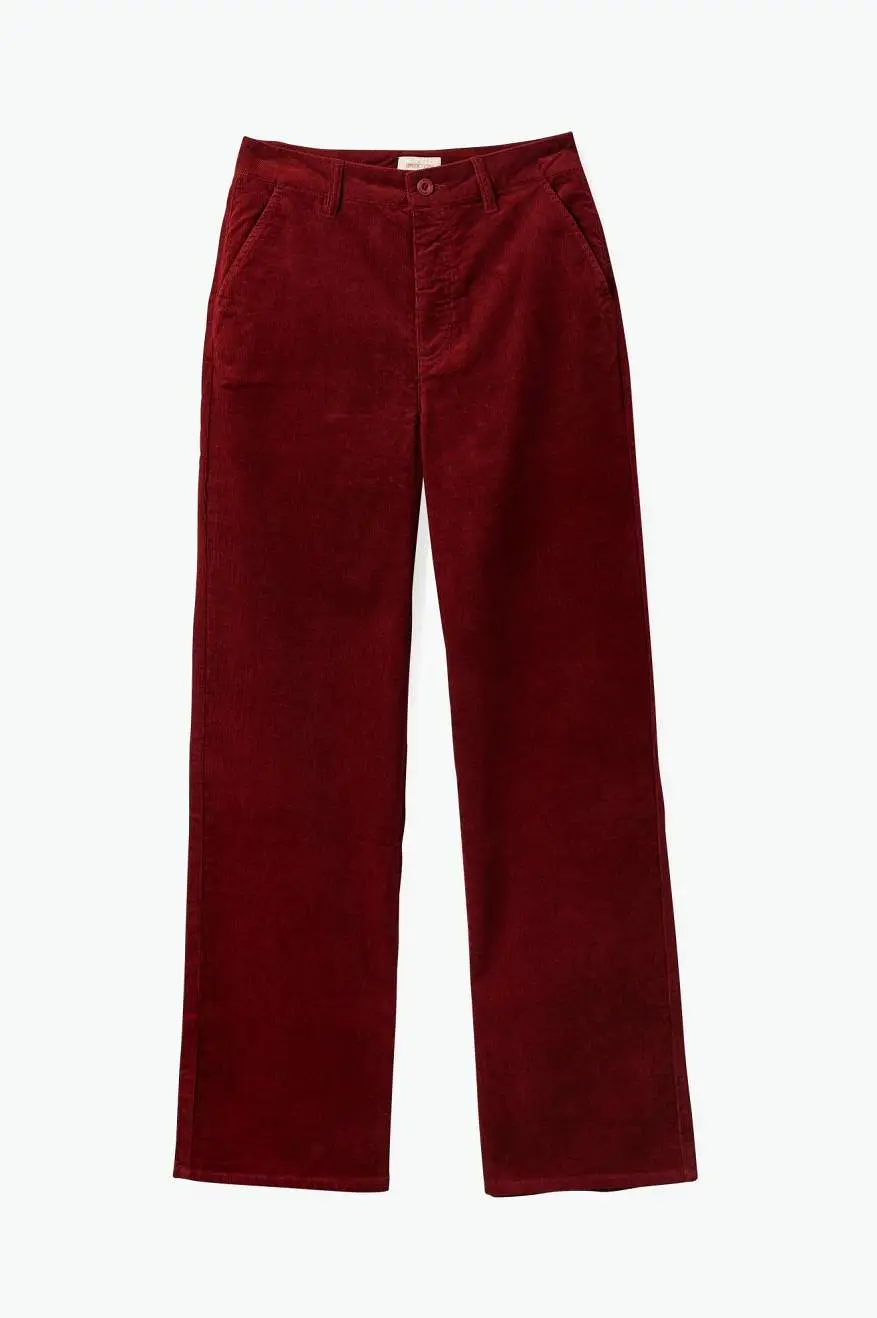 Victory Full Length Wide Leg Pant - Dark Burgundy