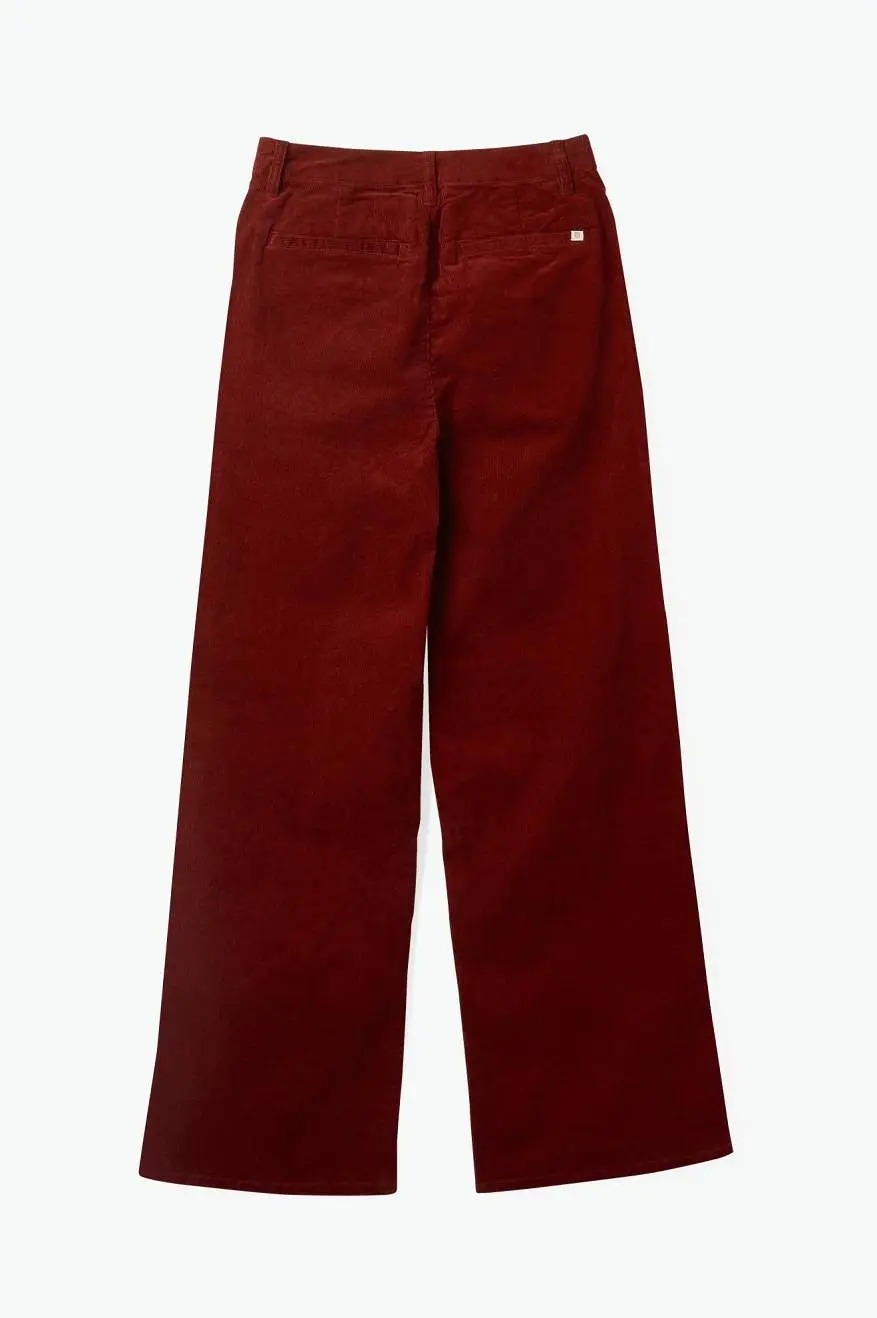 Victory Full Length Wide Leg Pant - Dark Burgundy