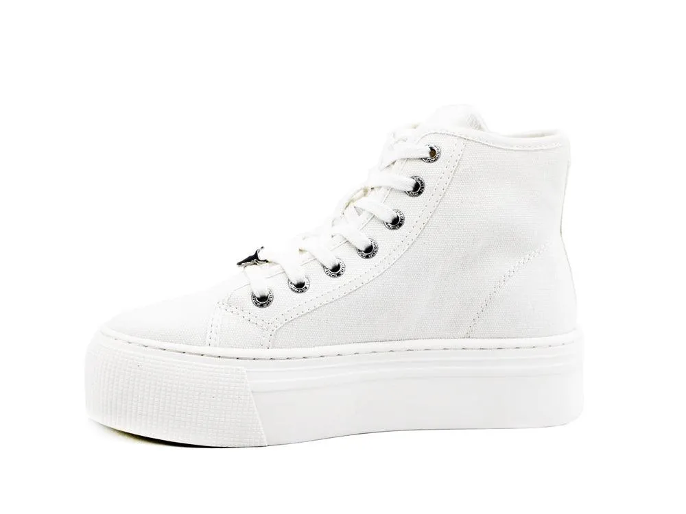 WINDSOR SMITH Sneaker Hi Platform Canvas White RUNAWAY