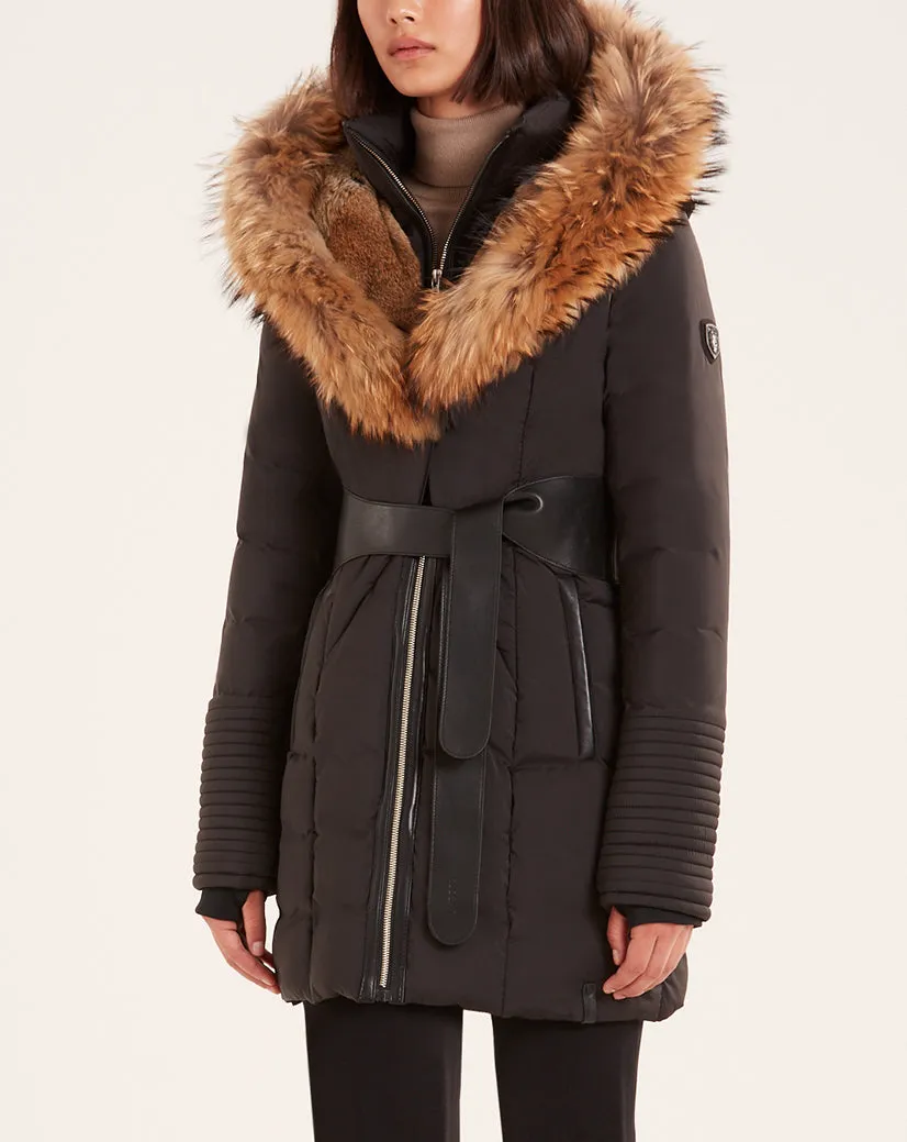 WOMENS RUDSAK MODA BLACK/NATURAL FUR