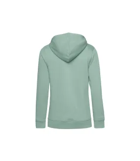 Womens/ladies organic hoodie grey heather B&C