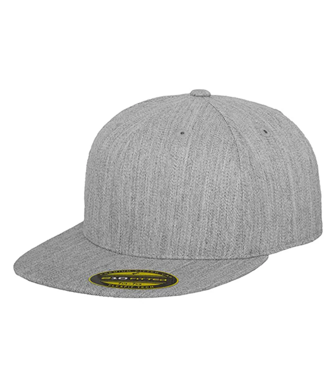 Yupoong Flexfit Unisex Premium 210 Fitted Flat Peak Cap (Heather Grey) - UTRW4163