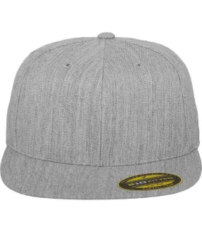 Yupoong Flexfit Unisex Premium 210 Fitted Flat Peak Cap (Heather Grey) - UTRW4163