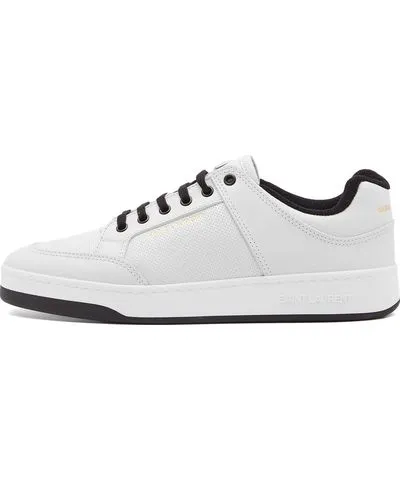 Yves Saint Laurent Men's Sl-61 Low Sneaker Black & White Sneakers