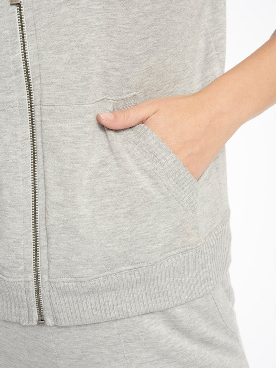 Zip Up Hoodie - Heather Grey